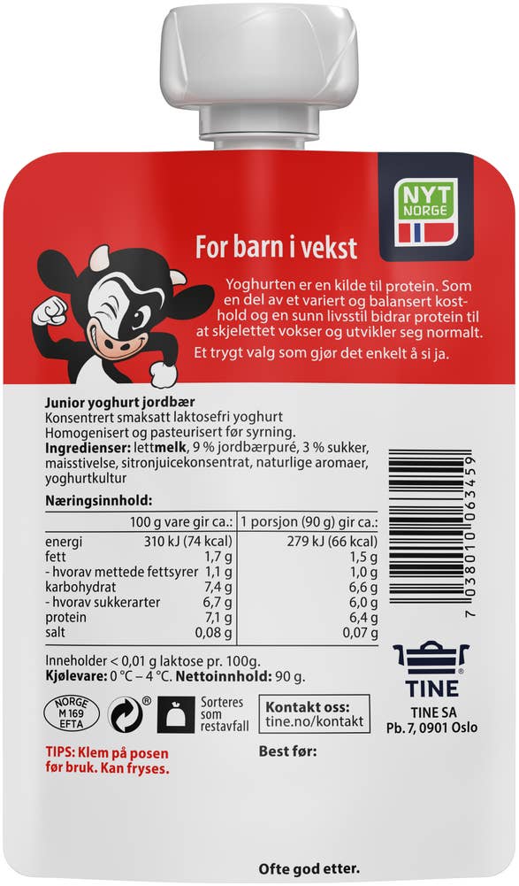 TINE Junior yoghurt Jordbær