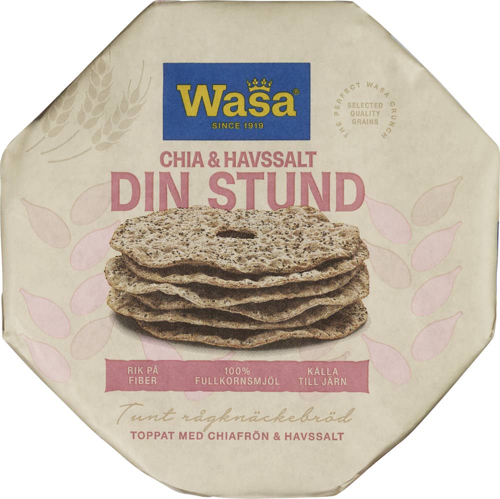 Wasa Knekkebrød Din Stund Chia & Havsalt