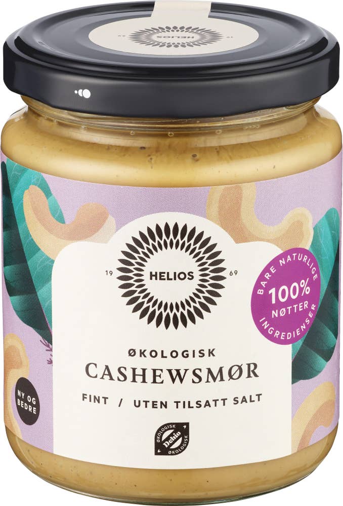 Helios Cashewsmør naturell Økologisk