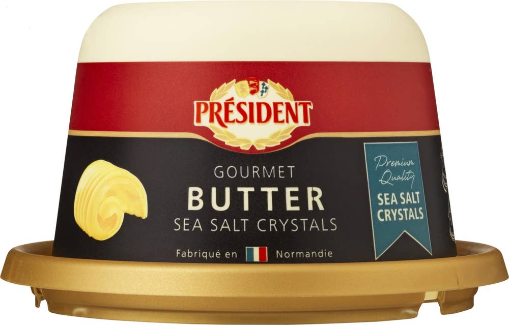 PRESIDENT Gourmet butter Sea salt crystals