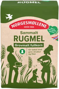 Norgesmøllene Sammalt rugmel Grovmalt fullkorn