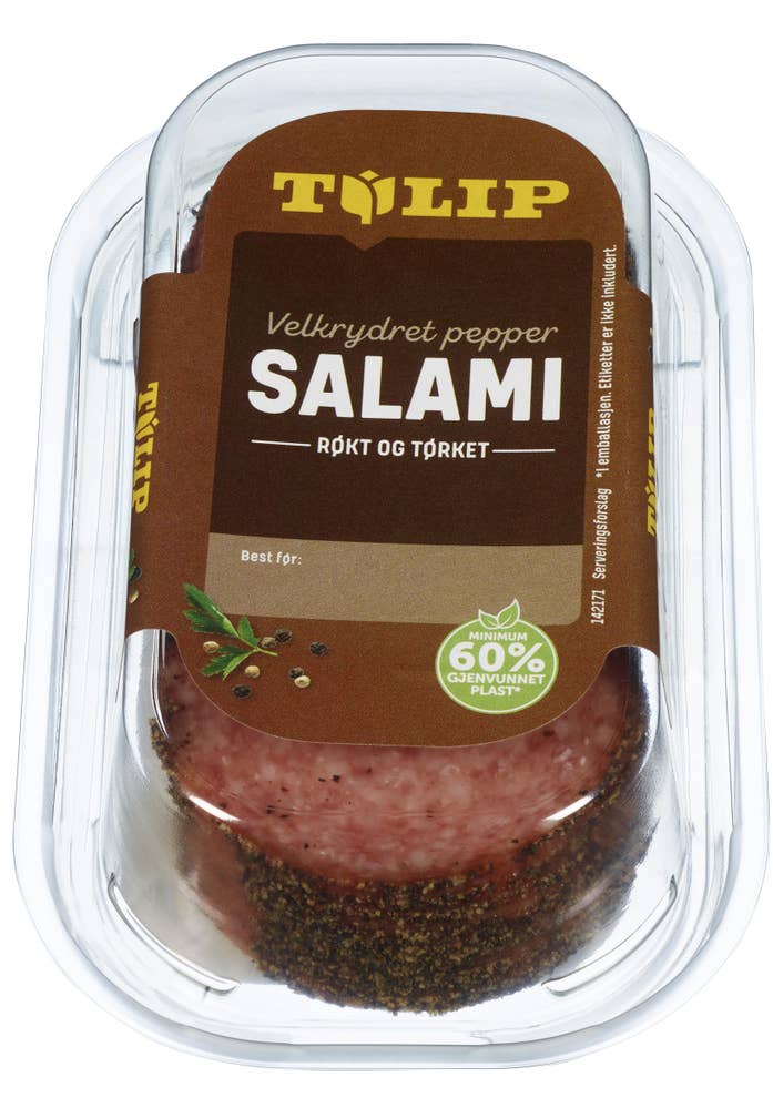 Tulip Dansk Peppersalami Skivet, røkt & tørket