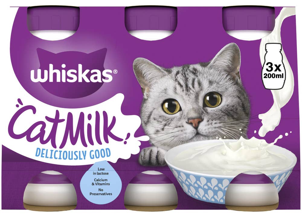 Whiskas Melk med lav laktose til katter 3x200ml