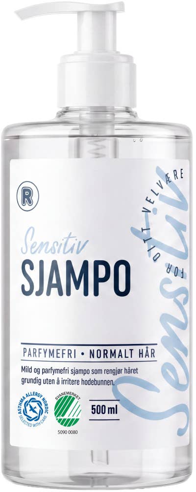 R Sensitiv sjampo Parfymefri