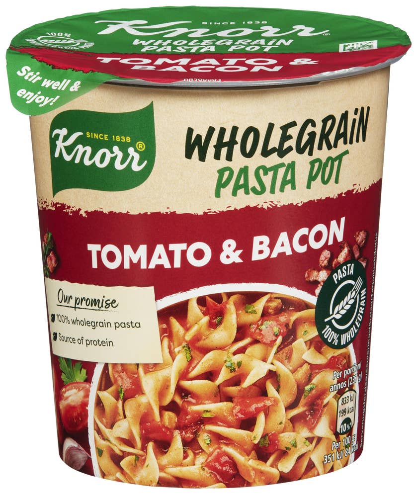Knorr Snack Pot Wholegrain Tomato & Bacon