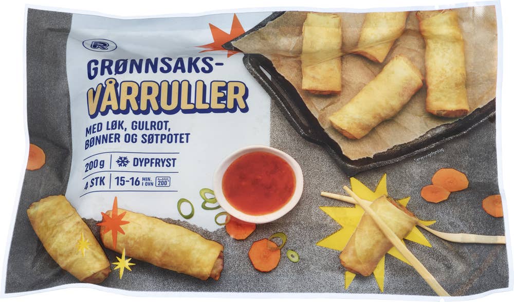 R Grønnsaks-vårruller 4 stk