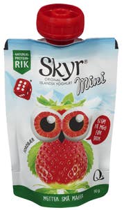 Q Skyr mini jordbær Porsjonspose