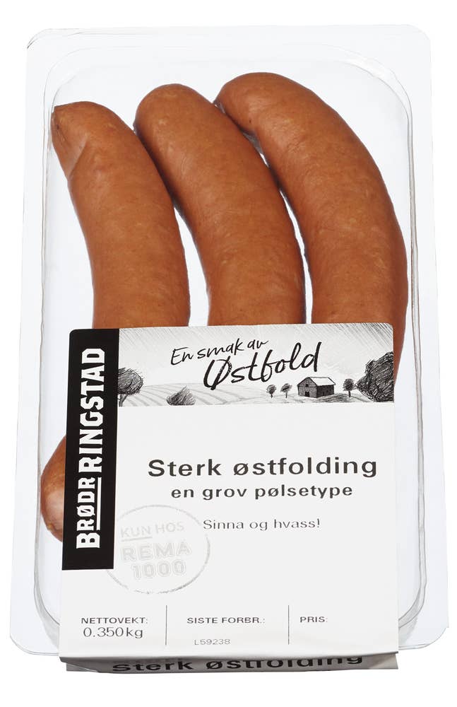 Sterk østfolding Grov pølse, 350 g