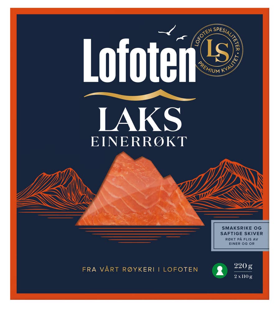 Lofoten Einerrøkt laks Skivet