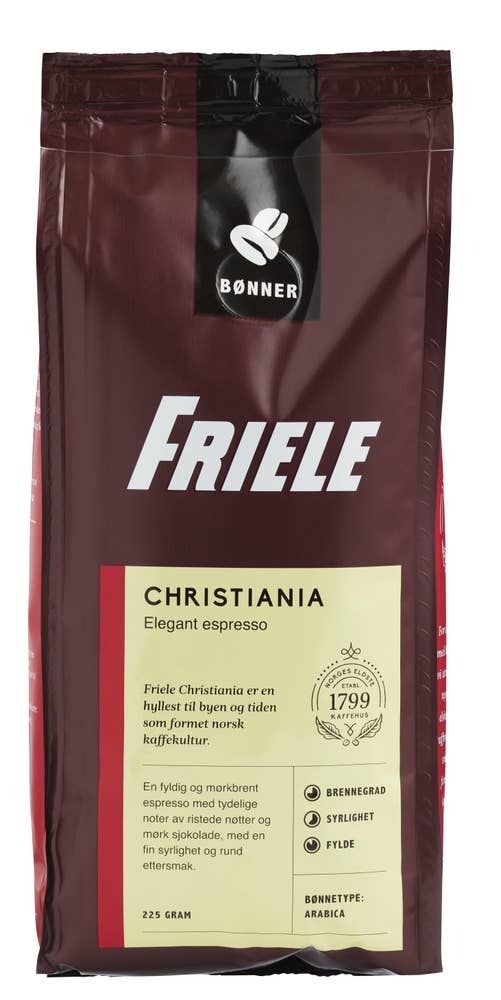 Friele Christiania espresso Hele bønner, Arabica