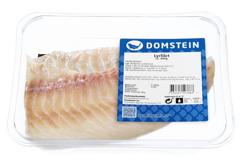 Domstein Lyrfilet Fersk