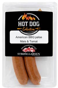 Strøm-Larsen AS American BBQ pølse Mais & Tomat