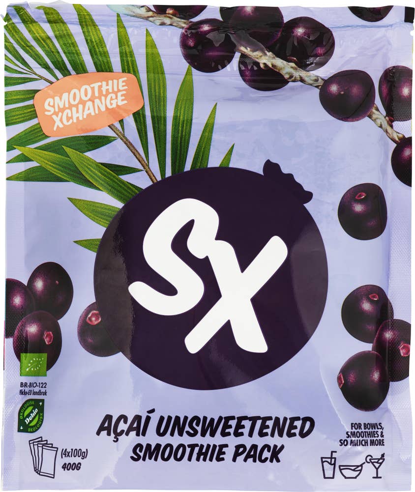 SmoothieXchange Acai Smoothie Pack Usøtet
