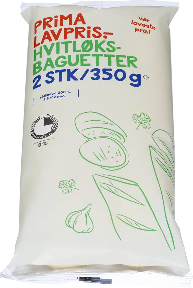 Prima Lavpris Hvitløksbaguetter
