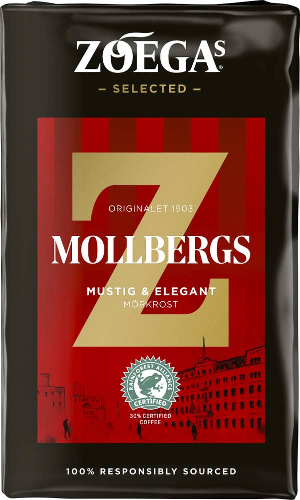 Zoéga Mollbergs blanding Filtermalt, mørkbrent