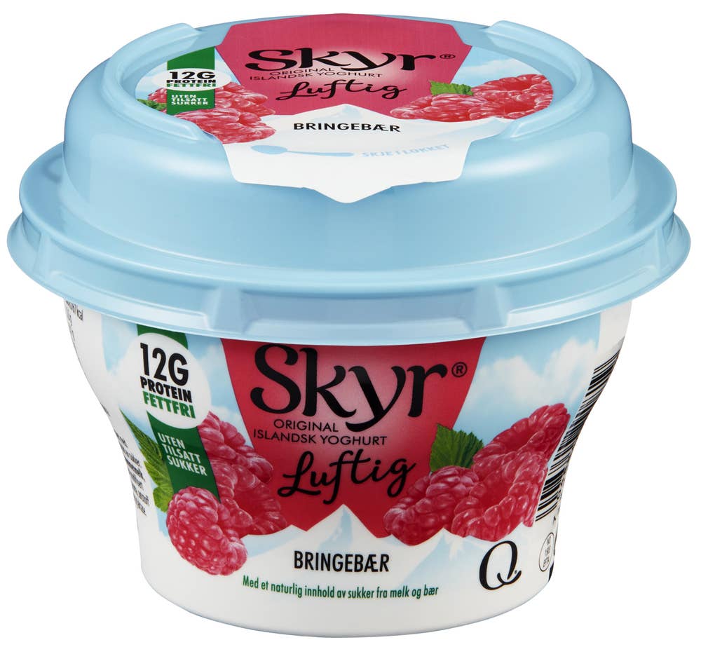 Q Skyr Luftig Bringebær