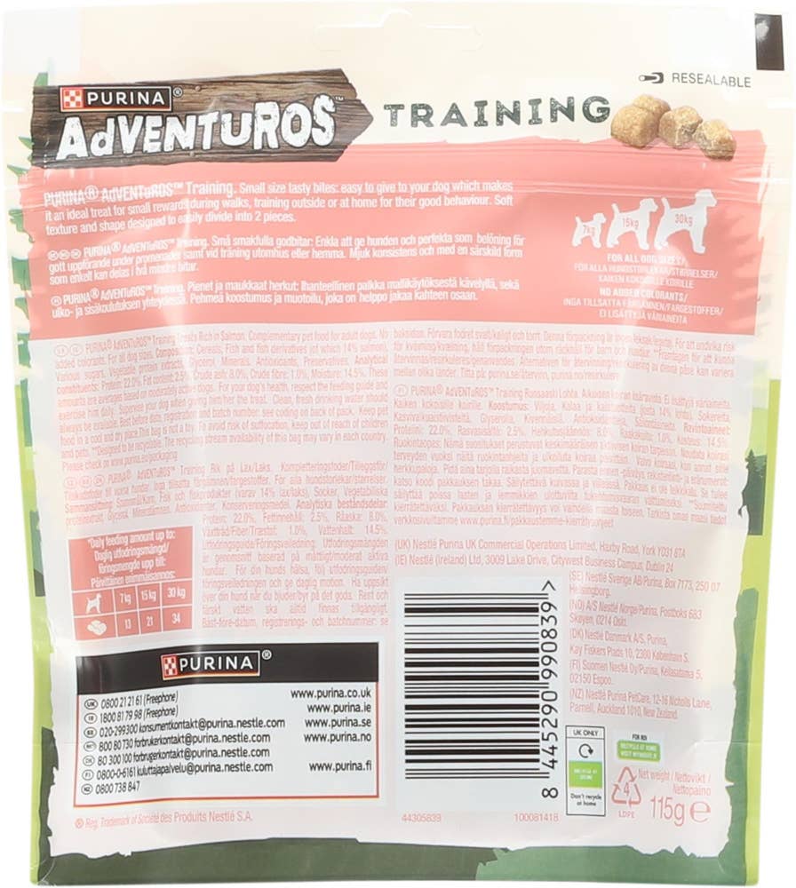 Purina Adventuros Training Treats Med laks