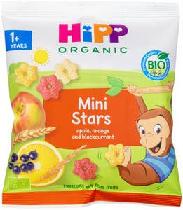 Hipp Mini Stars med eple, appelsin og solbær Fra 1-3 år