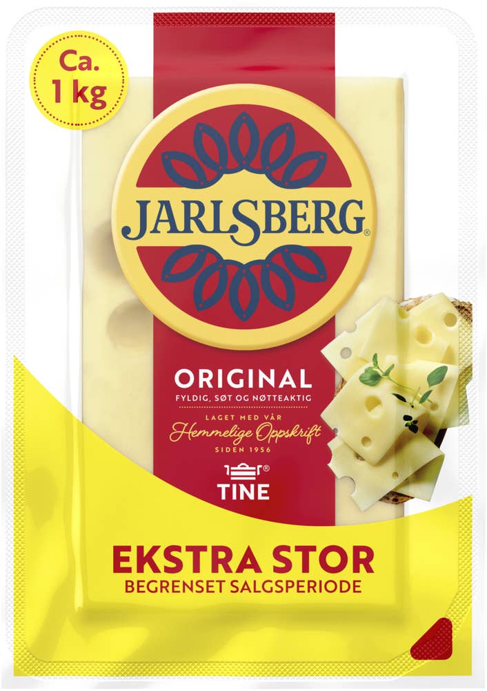 TINE Jarlsberg 27% skorpefri Partivare