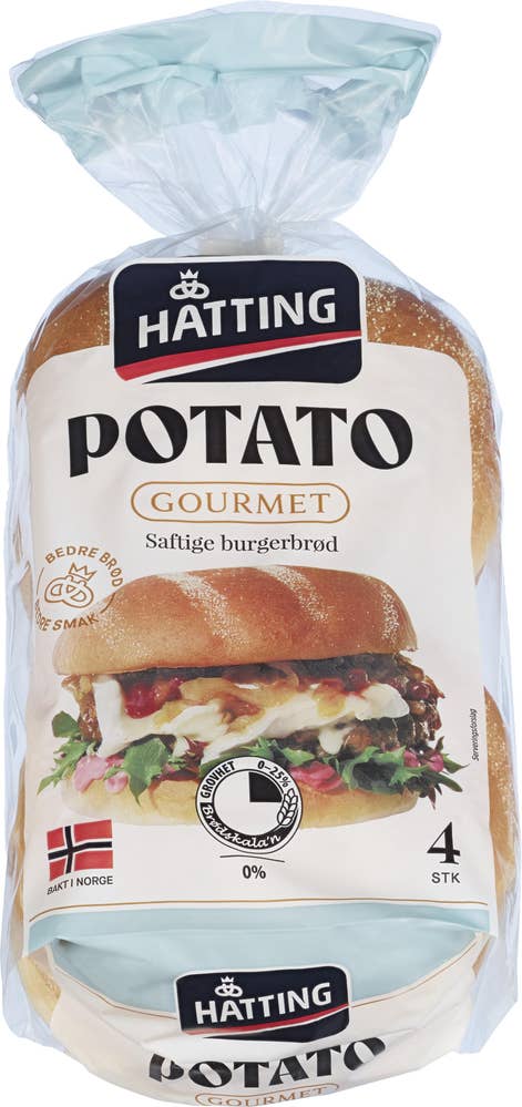 Hatting True Style Potato Hamburgerbrød 4 stk