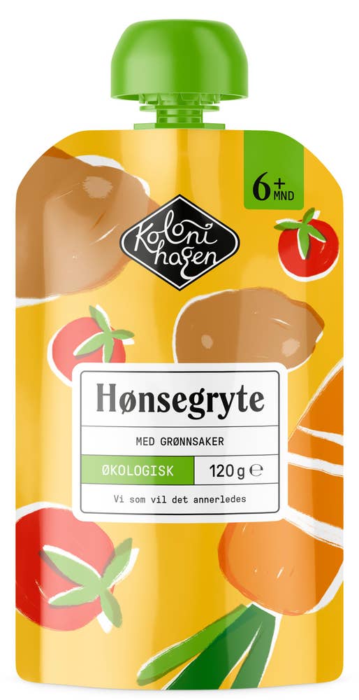 Kolonihagen Hønsegryte med grønnsaker Økologisk, 6mnd+