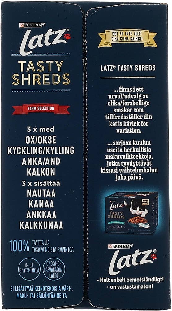 Latz Tasty Shreds Kjøtt 12 stk