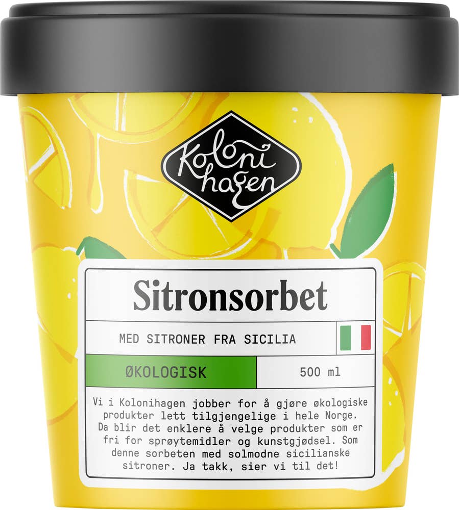 Kolonihagen Økologisk sitronsorbet