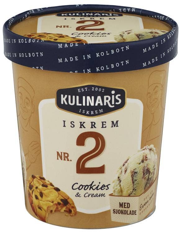 Kulinaris Nr. 2 cookies & cream-iskrem