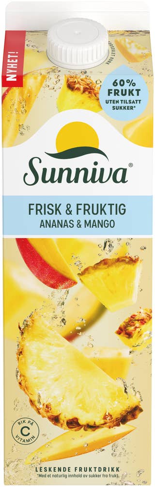 Frisk & Fruktig Ananas og mango, 1 l