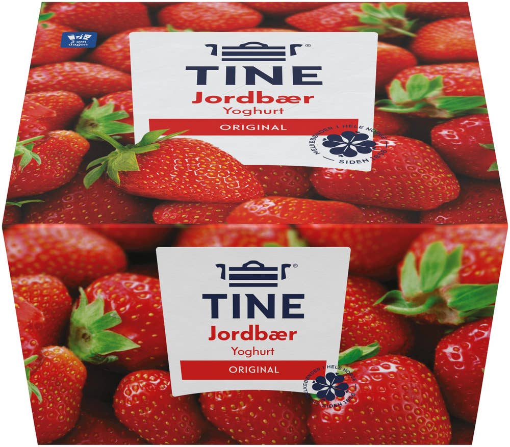 TINE Yoghurt jordbær 4x150g