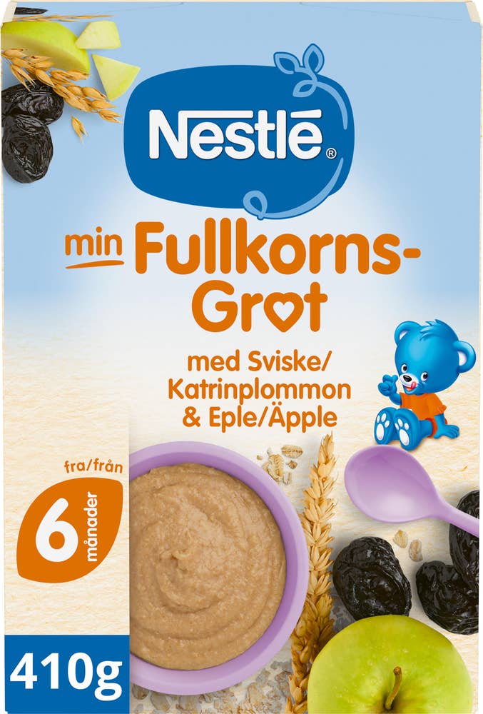 Nestlé Min Fullkornsgrøt med sviske og eple Fra 6 mnd