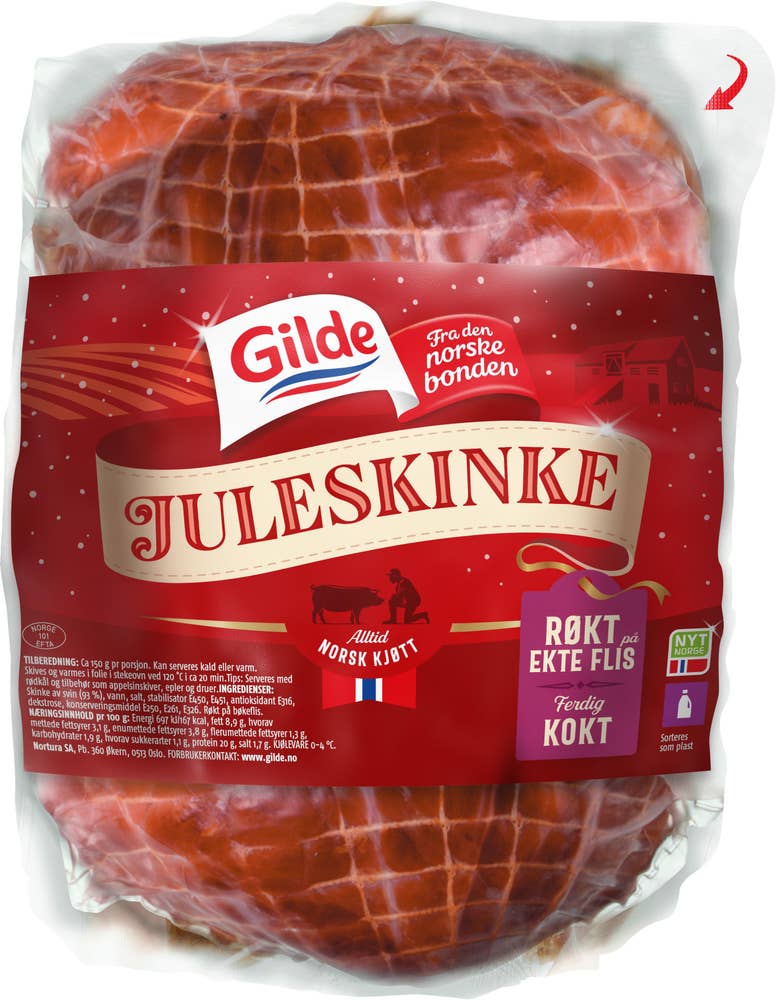 Gilde Juleskinke Røkt på flis