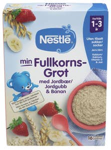 Nestlé Min Fullkornsgrøt med jordbær og banan 1-3 år