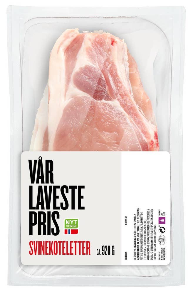 Vår Laveste Pris Svinekoteletter 4 stk