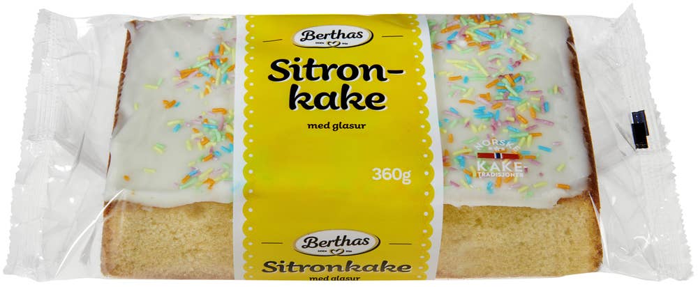 BERTHAS Sitronkake med glasur