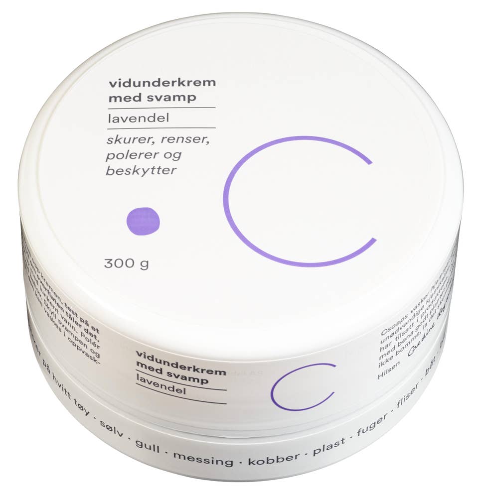 C soaps Vidunderkrem med svamp Skurekrem, lavendel
