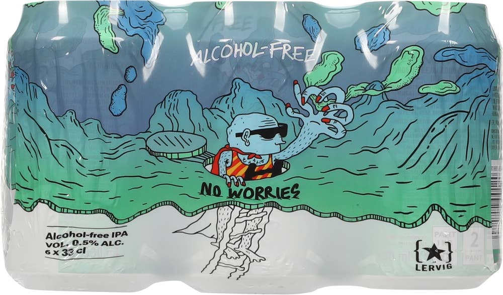 Lervig No Worries IPA Alkoholfri 6 x 0,33L