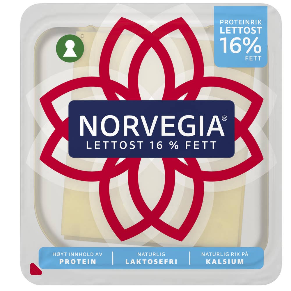 TINE Norvegia lett Skivet, 16% fett