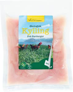 Homlagarden Økologisk wokkjøtt i skiver 100% renskåret kyllingfilet