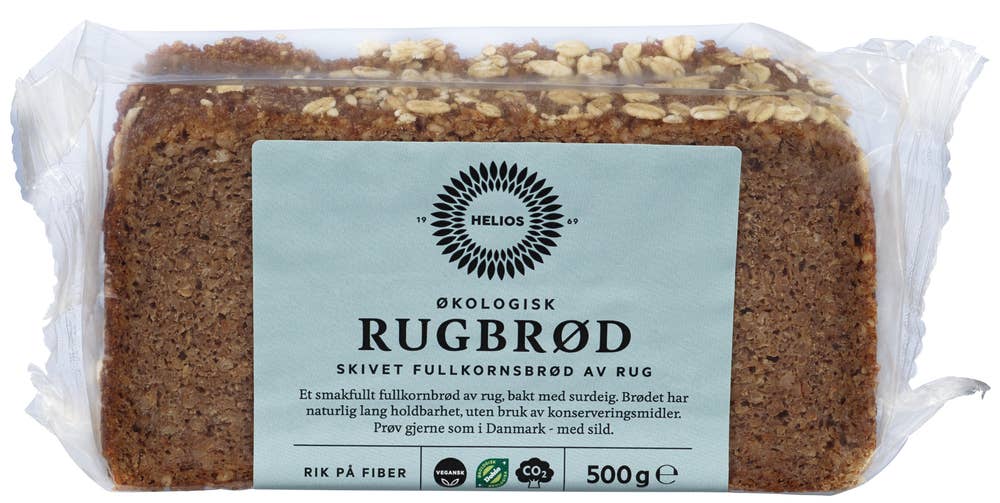 Helios Økologisk rugbrød i skiver