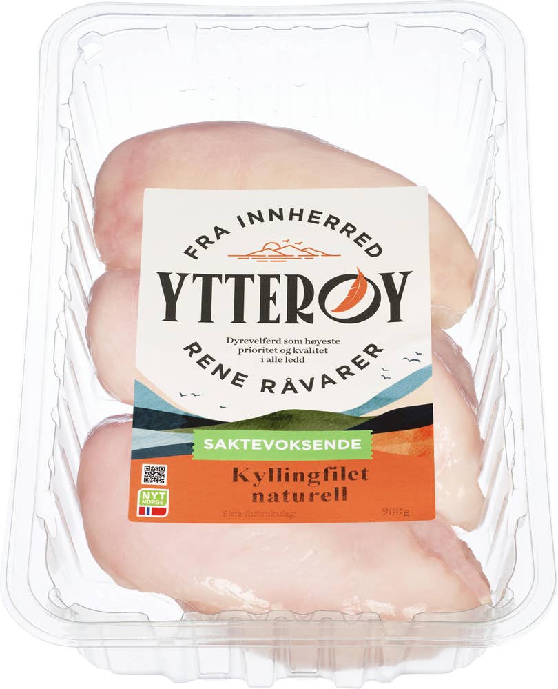 Ytterøy Kyllingfilet naturell Saktevoksende kylling