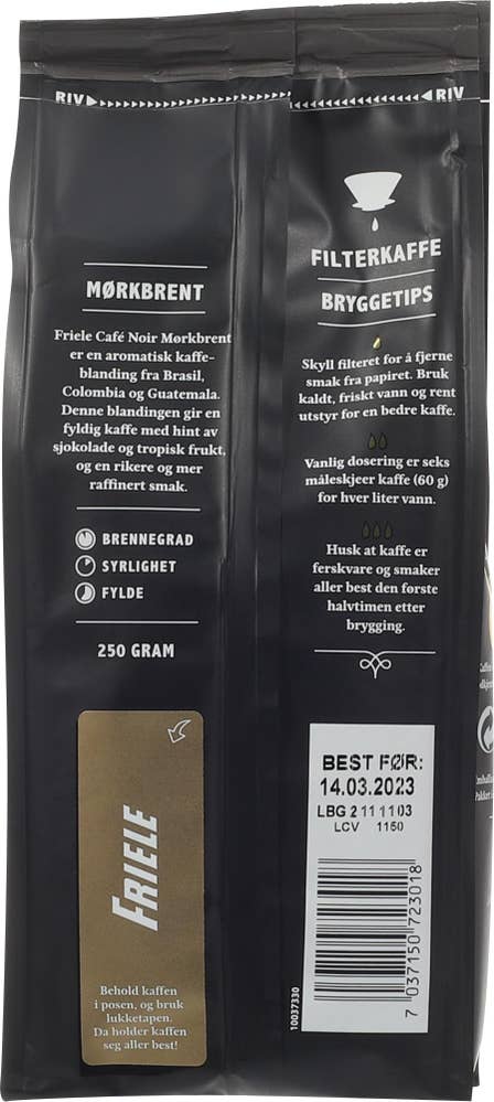 Friele Café Noir Filtermalt, mørkbrent