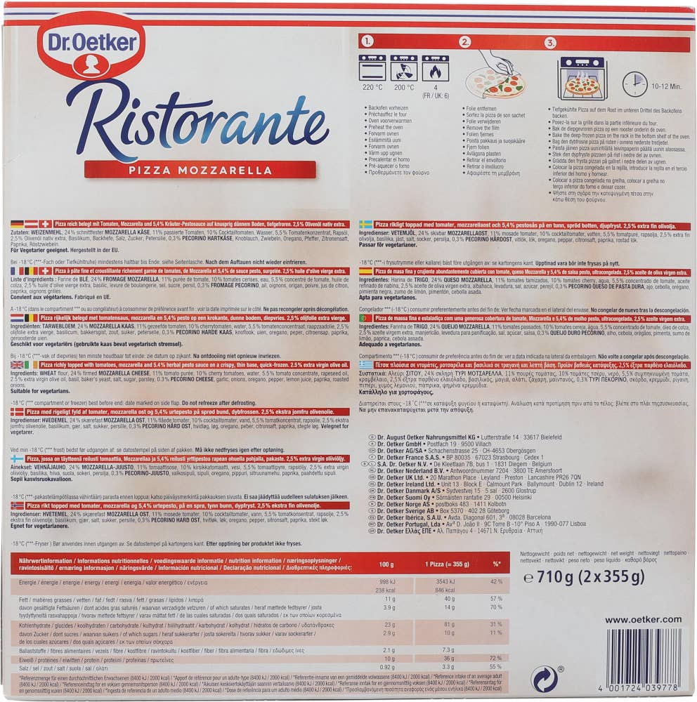 Dr. Oetker Ristorante Mozzarella 2pk