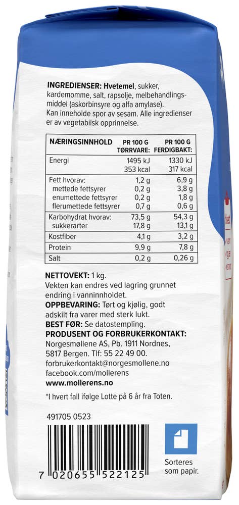 Norgesmøllene Boller 1-2-3