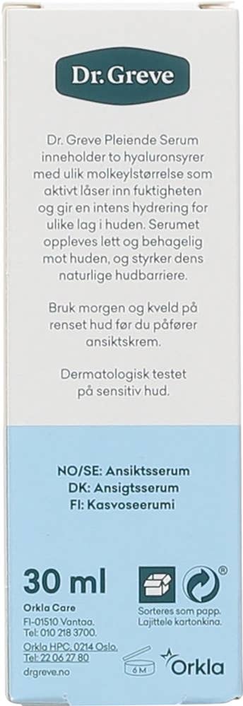 Dr. Greve Pleiende serum Alle hudtyper