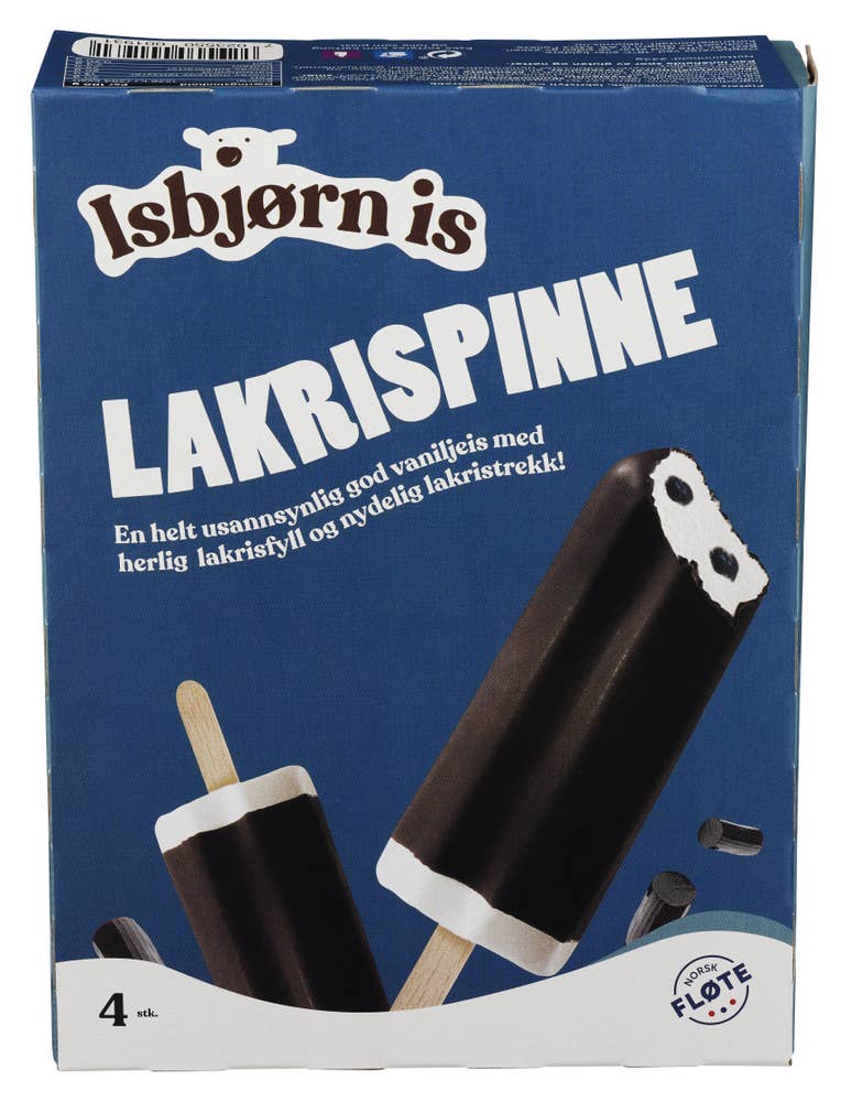 Isbjørn Is Lakrispinne 4-pk