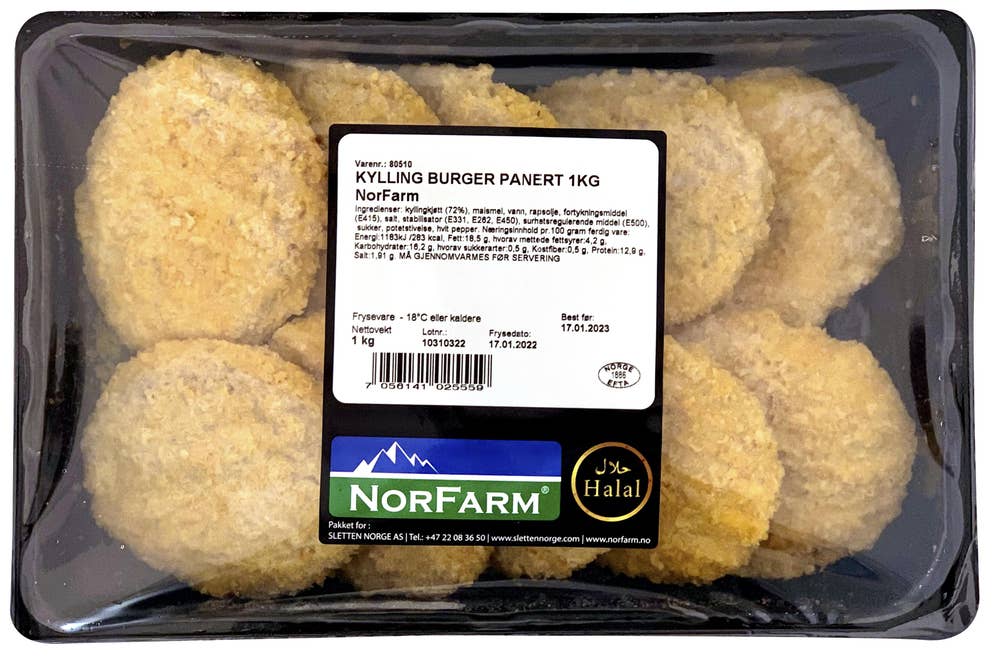 Norfarm Kyllingburger Halal
