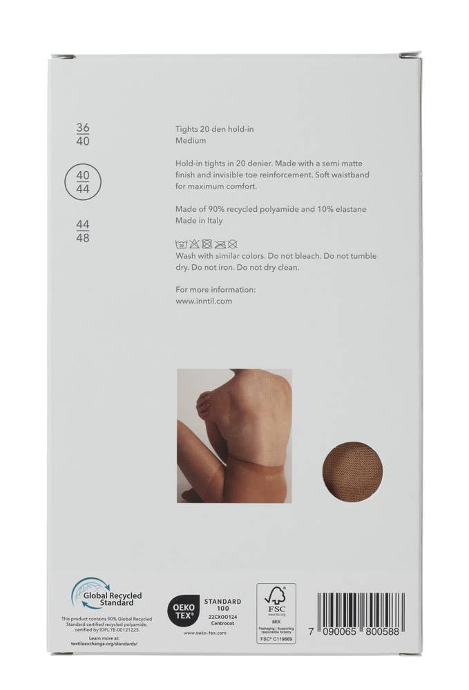 Inntil Strømpebukse Hold-In 20 DEN Medium, str. 40-44, semi-matt