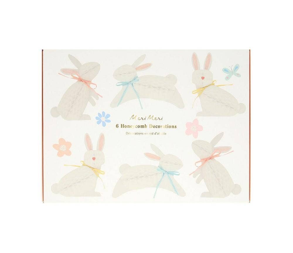 Meri Meri Bunny honeycomb decorations