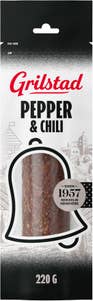 Grilstad Hel spekepølse Med pepper og chili